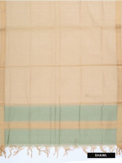 Graceful Essence Mangalagiri Cotton Plain with Geometric Border Dress Material