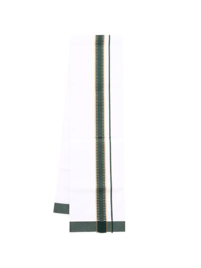 Couple Combo Dark Bottle Green Shirt and Dhoti Set with Saree