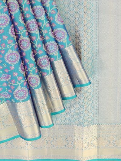 Gracecharm Pure Silk Traditional Intricate floral jaal work delicate zari weave Saree