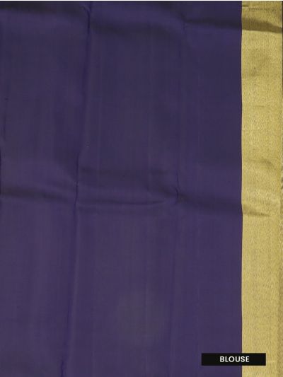 Vivaha Goddess Kanchipuram Pure Silk Round Zari Butta with Striped Pallu Saree