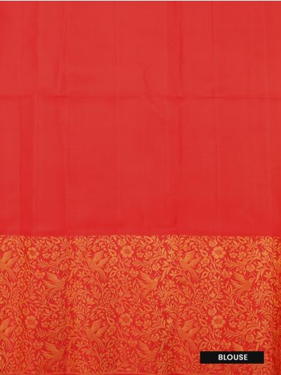 Vivaha Goddess Kanchipuram Pure Silk Floral Vine Jaal with Four-Petal Pallu Saree