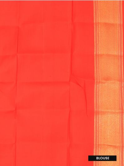 Vivaha Goddess Kanchipuram Pure Silk Zari Check with Contrast Zari Border Saree