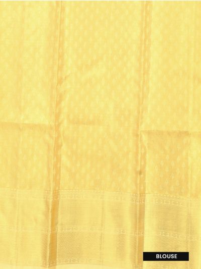 Vivaha Goddess Kanchipuram Pure Silk Floral Vine Jaal with Geometric Zari Border Saree