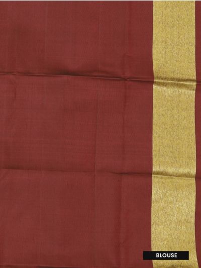 Vivaha Goddess Kanchipuram Pure Silk Temple Zigzag with Gold Round Butta Saree