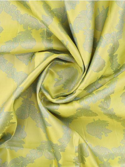 Kanmanie Pure Silk Floral Jaal with Lotus Pallu 6 Inch Jacquard Border Saree