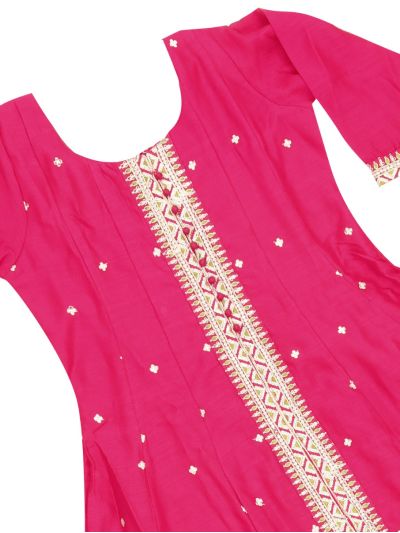Graceful Essence Girls Sequin Butta Flared Kurta Pant Dupatta 3 Piece Suit Set