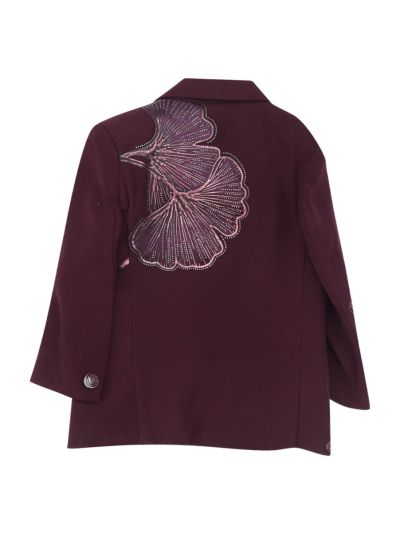 Royal Elegance Boys Ginkgo Leaf Embroidered Blazer Waistcoat Shirt Trousers Suit Set