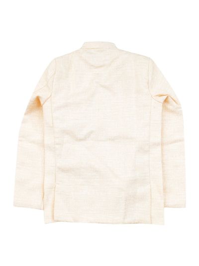 Gracecharm Boys Floral Embroidered Mandarin Collar Blazer Shirt and Trouser Set