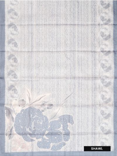 Graceful Essence Timeless Classic Slate Grey Semi Tussar Silk Dress Material
