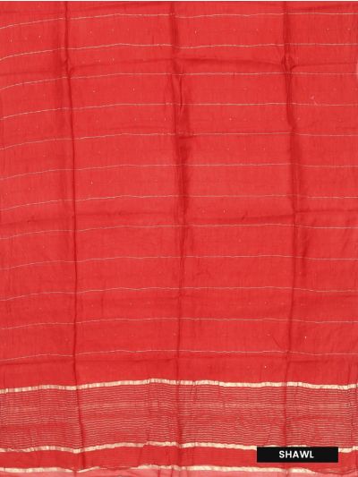 Graceful Rayon Metallic zari Stripes Georgette Dress Material