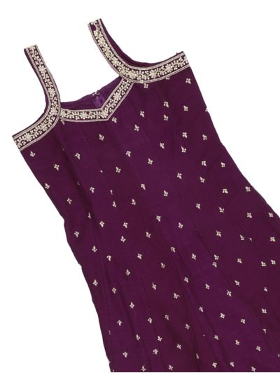 Graceful Essence Girls Butta Embroidered Flared Kurta Pant Dupatta Set