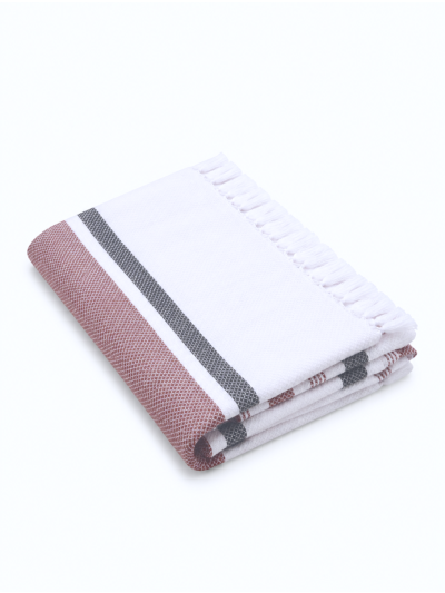 Doctor Towels Chocolate Brown Cambric Multi-Stripe Bath Towel