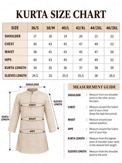 Mens Branded Kurta Set Ivory Slub Textured