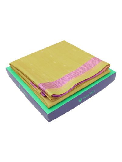 Kanmanie Elegant Butta Design 3 Inch Jacquard Border Soft Silk Saree