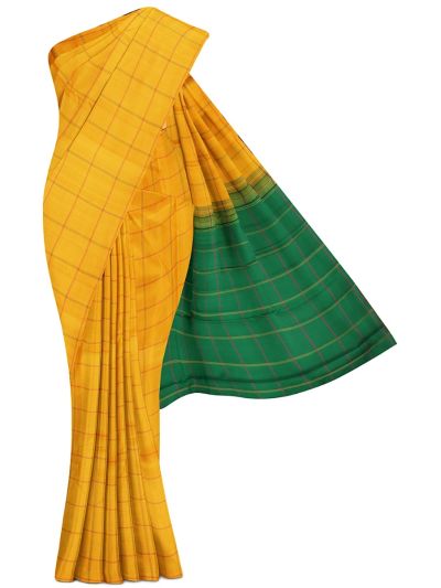 Vivaha Arani Pure Silk Window Check with Contrast Check Pallu Saree