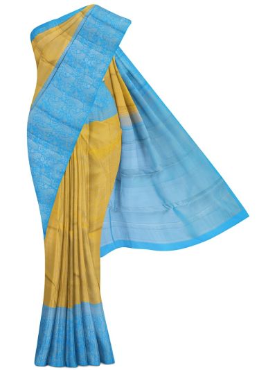 Vivaha Pure Silk Wave Jaal with Paisley Floral Brocade Border Saree