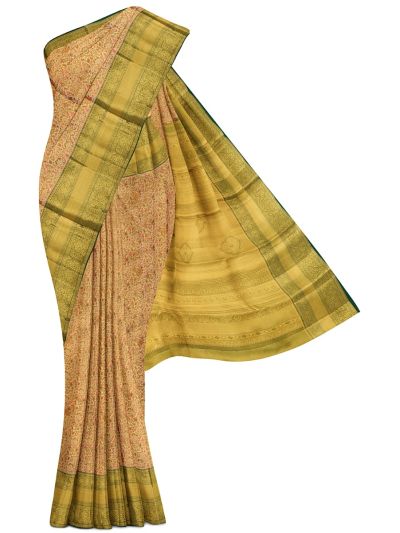 Vivaha Pure Silk Floral Jaal with Floral Medallion Pallu Saree