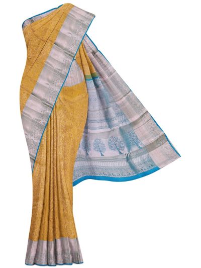 Vivaha Kanchipuram Pure Silk Floral Vine Jaal with Tree Motif Pallu Saree