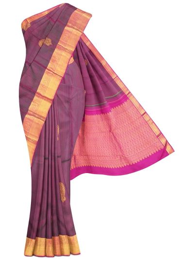 Vivaha Arani Pure Silk Medallion Butta with Floral Pallu Saree