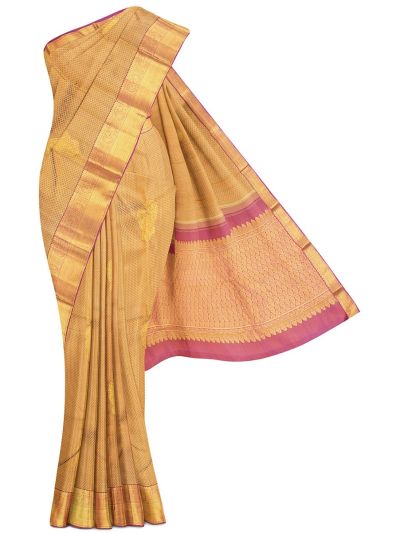 Vivaha Arani Pure Silk Medallion Butta with Zari Border Saree