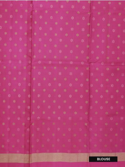 Kanmanie Elegant Butta Design 4 Inch Contrast Border Soft Silk Saree