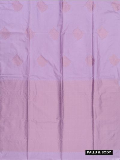 Gracecharm Art Soft Silk Leaf Butta with Fine Geometric Brocade Pallu Saree