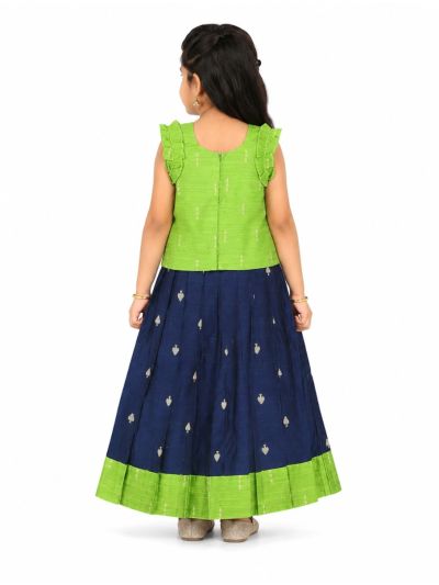 Kutty Kanmanie Girls Poly Cotton Top and Skirt Set