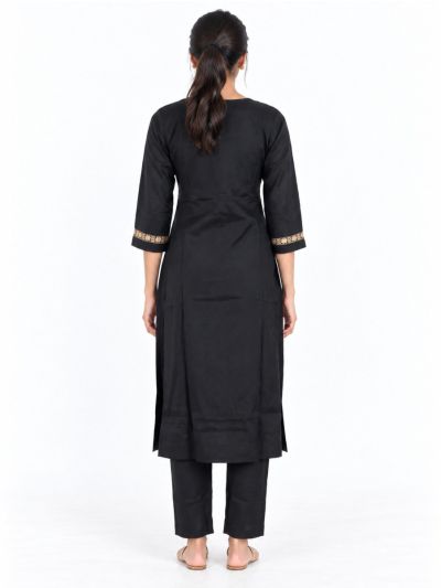 Graceful Muse Readymade Floral Sprig Embroidered Salwar Kameez