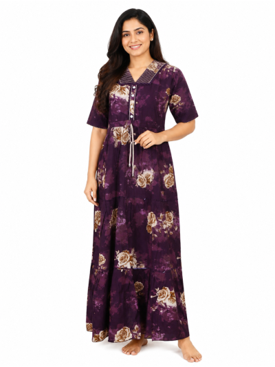 EasyCharm Rayon Printed Women’s Nighty – Soft and Relaxed Comfort