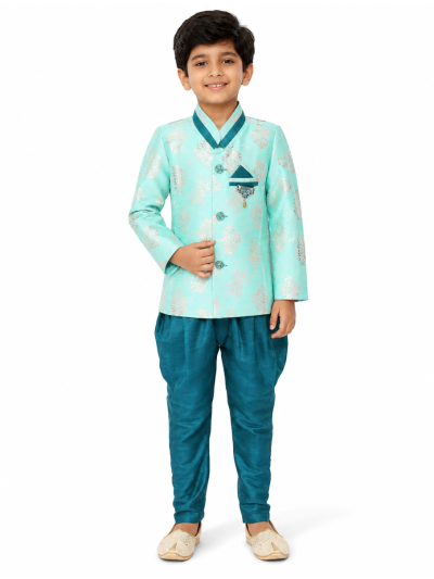 EliteCharm Boys Premium Jacquard Readymade Sherwani Set
