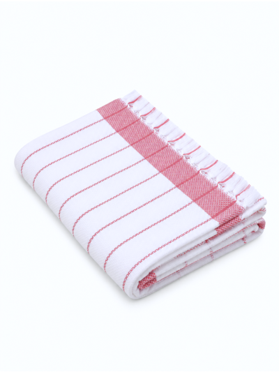 Doctor Towels Merlot Mauve Cambric Pinstripe Bath Towel