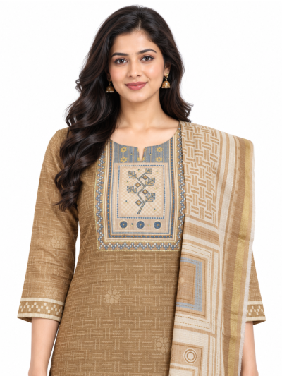 Graceful Muse Readymade Geometric Floral Salwar Kameez