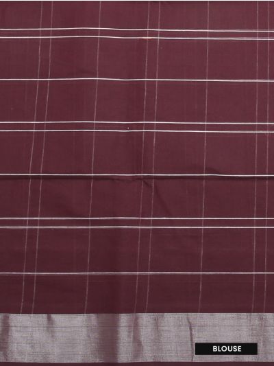 Gracecharm Elegant Kovai Cotton Checked Design with Border Saree