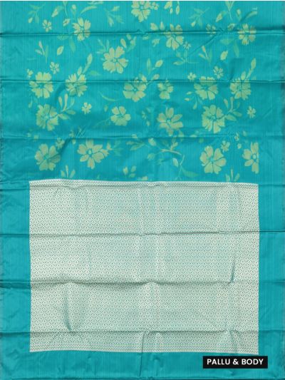 Gracecharm Art Soft Silk Hibiscus Jaal with Micro Floral Pallu Saree