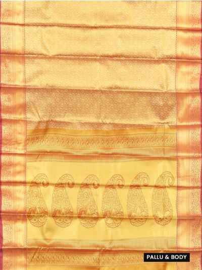 Gracecharm Tissue Soft Silk Floral Vine Jaal with Paisley Pallu Saree
