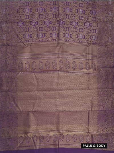 Gracecharm Uppada Silk Annapakshi Elephant Hexagon Jaal Border Saree
