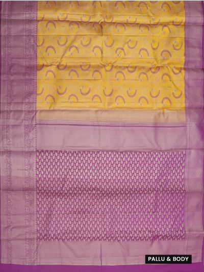 Vivaha Pure Silk Wedding Kanchipuram Floral Leaf Motif Paisley Pallu Saree