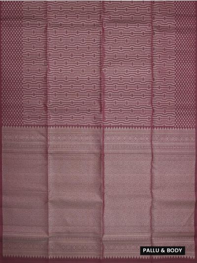 Gracecharm Pure Soft Silk Diamond Lattice Geometric Pallu Saree