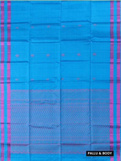 Gracecharm Pure Soft Silk Floral Diamond Butta Chevron Pallu Saree