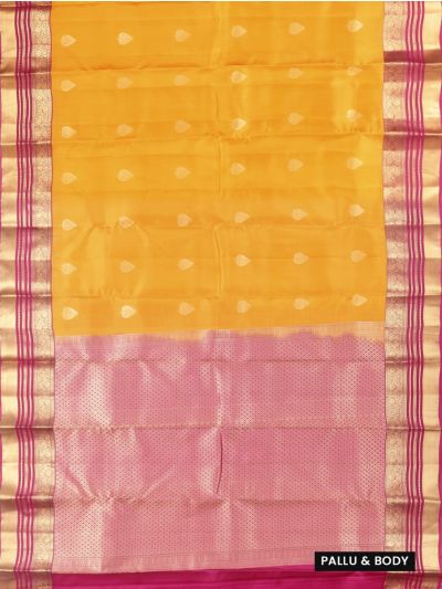 Gracecharm Silk Butta with Geometric Zari Pallu Saree