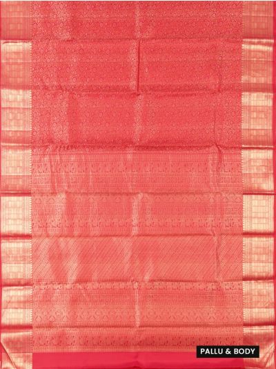 Vivaha Kanchipuram Pure Silk Floral Jaal with Elephant Annapakshi Pallu Saree