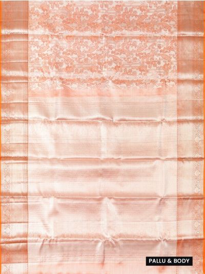 Vivaha Kanchipuram Pure Silk Paisley Floral Jaal with Geometric Jaal Pallu Saree