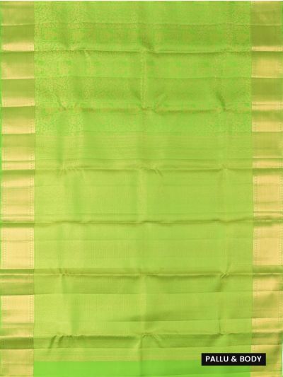 Vivaha Kanchipuram Pure Silk Floral Vine Jaal with Chevron Pallu Saree