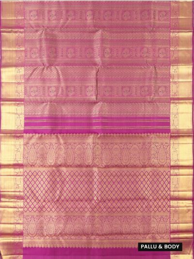 Vivaha Kanchipuram Pure Silk Traditional Motif with Floral Jaal Pallu Saree