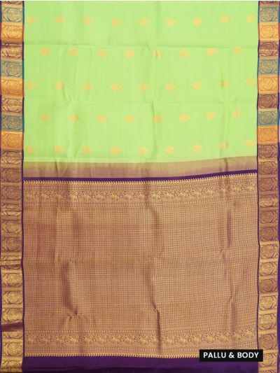 Vivaha Pure Silk Butta with Geometric Brocade Pallu Saree