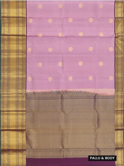 Vivaha Pure Silk Round Medallion Butta with Diamond Lattice Brocade Pallu Saree