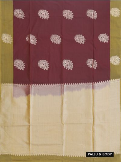 Gracecharm Art Soft Silk Butta with Diagonal Pallu Saree