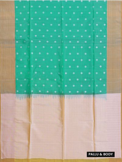 Gracecharm Art Soft Silk Stripe Butta with Herringbone Pallu Saree