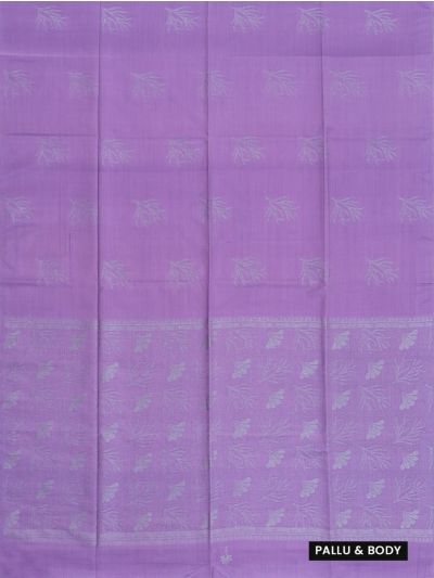 Kanmanie Softy Silk Leaf Butta with Floral Leaf Pallu Saree