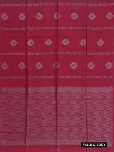 Kanmanie Softy Silk Diamond Butta with Wave Pattern Leaf Pallu Saree